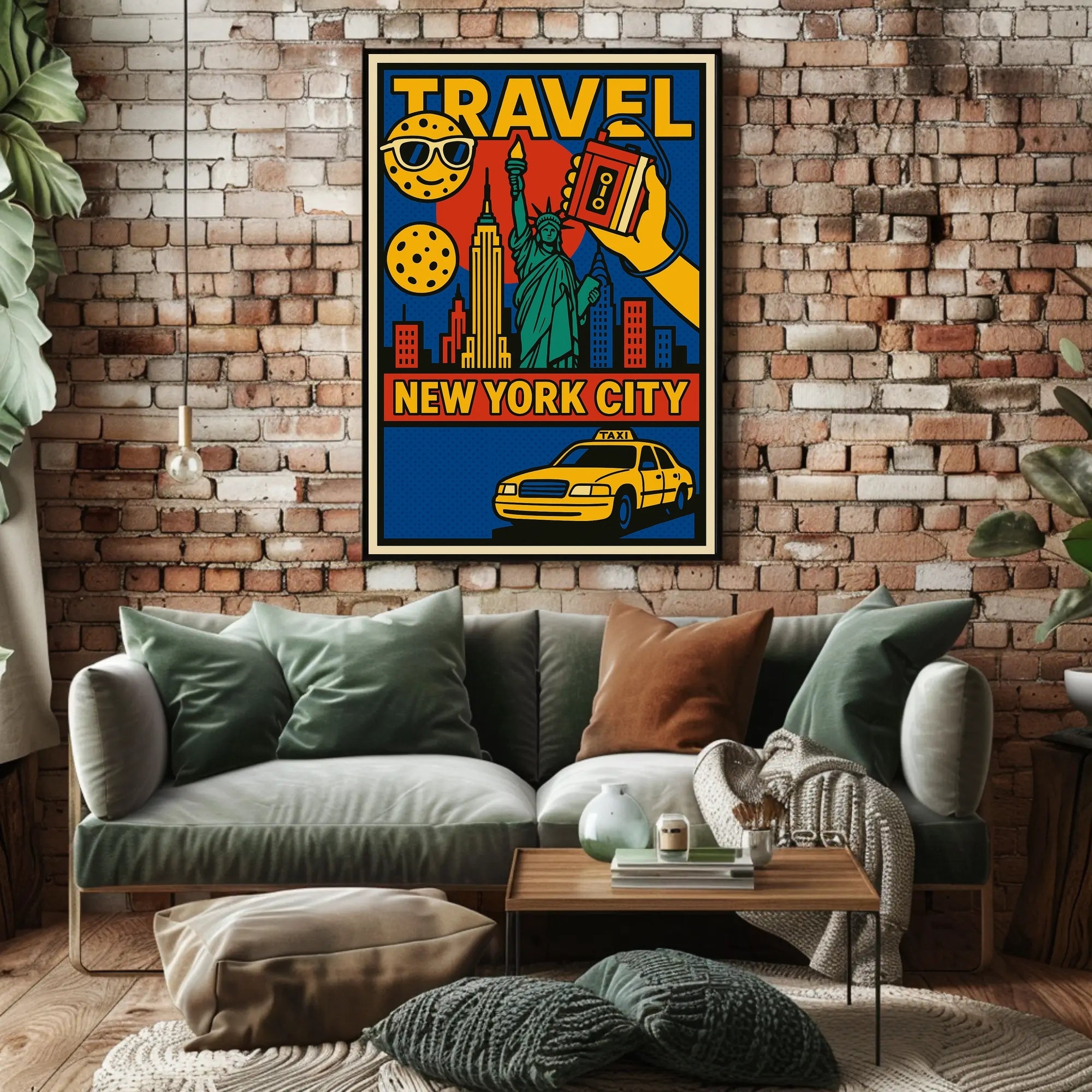Statue Of Liberty New York Travel Poster Modern Wall Art