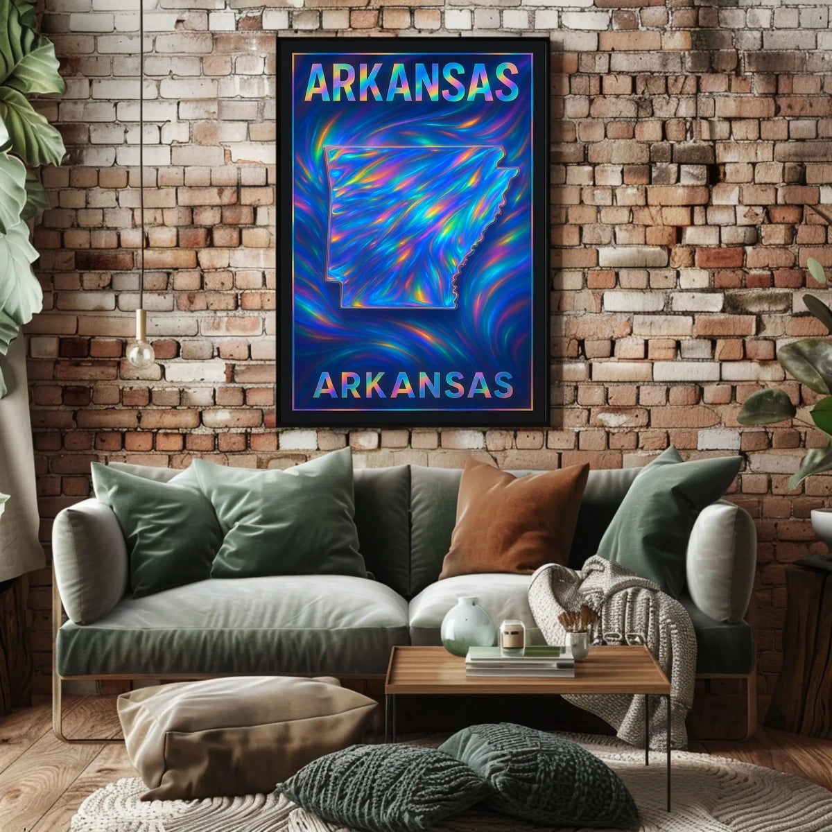 Arkansas In Vibrant Colors Poster