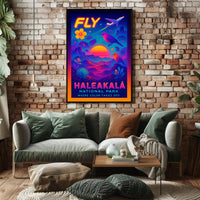 Fly to Haleakalā Wall Art Print