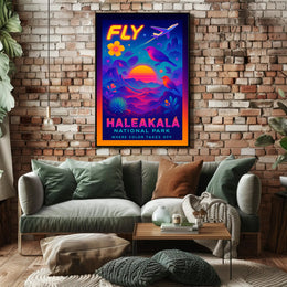 Fly to Haleakalā Wall Art Print