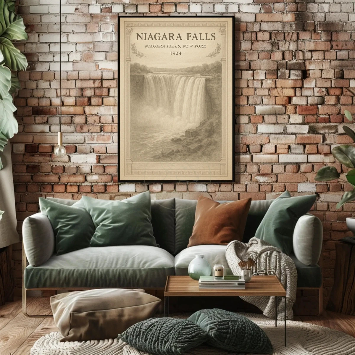 Vintage Niagara Falls 1924 Travel Poster