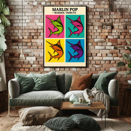 Marlin Pop – Warhol Tribute Poster PosterGoat