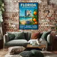 Florida Vintage Travel Poster: Sunshine State Adventure