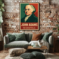 John Adams Second President Patriotism Typography Poster