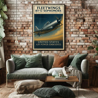 Fleetwings BT12 Sophomore Vintage Aviation Poster