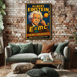 Einstein Nobel Prize Vintage Iconic Science Portrait Poster