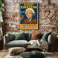 Einstein Relativity Vintage Intellectual Decor Poster