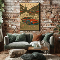 Japanese Street Racing Adventure Poster - Cultural or Heritage Poster