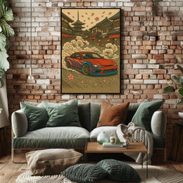 Japanese Street Racing Adventure Poster - Cultural or Heritage Poster