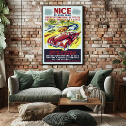 Nice International Automobile Week 1949 Poster