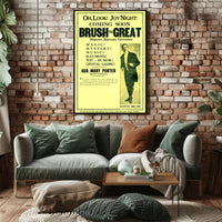 Vintage Magic Performance Poster Featuring Edwin Brush Illusionist