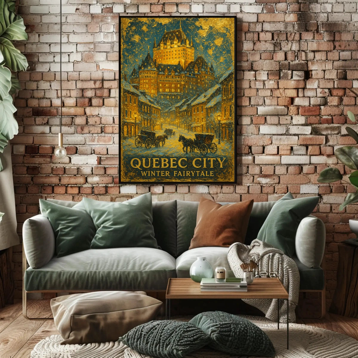 Quebec City Winter Fairytale Poster