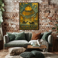 Quebec City Winter Fairytale Poster
