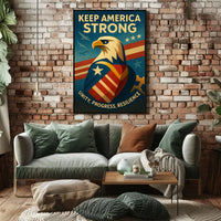 Keep America Strong Patriotic Vintage Poster