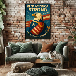 Keep America Strong Patriotic Vintage Poster
