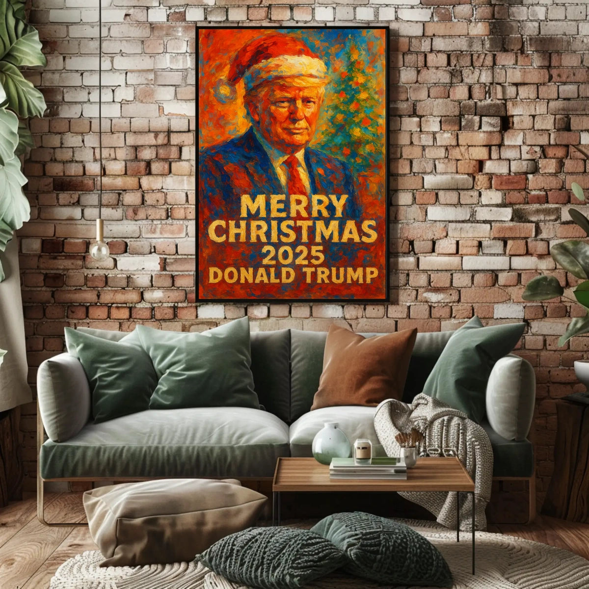 Merry Christmas 2025 Donald Trump Political Propaganda Poster