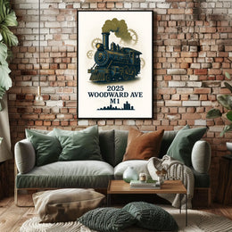 Woodward Ave Steam Engine Poster Poster