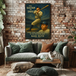 Vintage Baseball Icon Tribute: Sports Poster