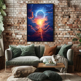 Surreal Time Travel Adventure in Futuristic Sci-Fi Poster PosterGoat