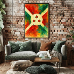 Vibrant Abstract Flag Abstract Poster