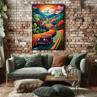 Journey Through a Vibrant Landscape Poster