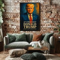 Donald Trump Visionary Motion Patriot Futurism Poster