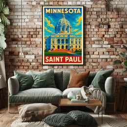 Minnesota State Capitol Saint Paul Poster