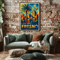 Vibrant Fresno Poster