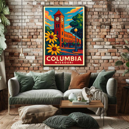 Columbia, Missouri A Vibrant Cityscape Poster