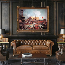 Venetian Festival: Opulent Gondolas in Cultural or Heritage Poster