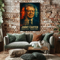 Jimmy Carter 39th President of the United States Double Exposure Poster