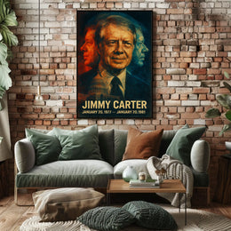 Jimmy Carter 39th President of the United States Double Exposure Poster