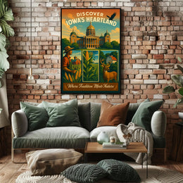 Discover IowaS Heartland Poster
