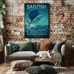 Sailfish Adventure Masterpiece: Oceanic Animal Poster