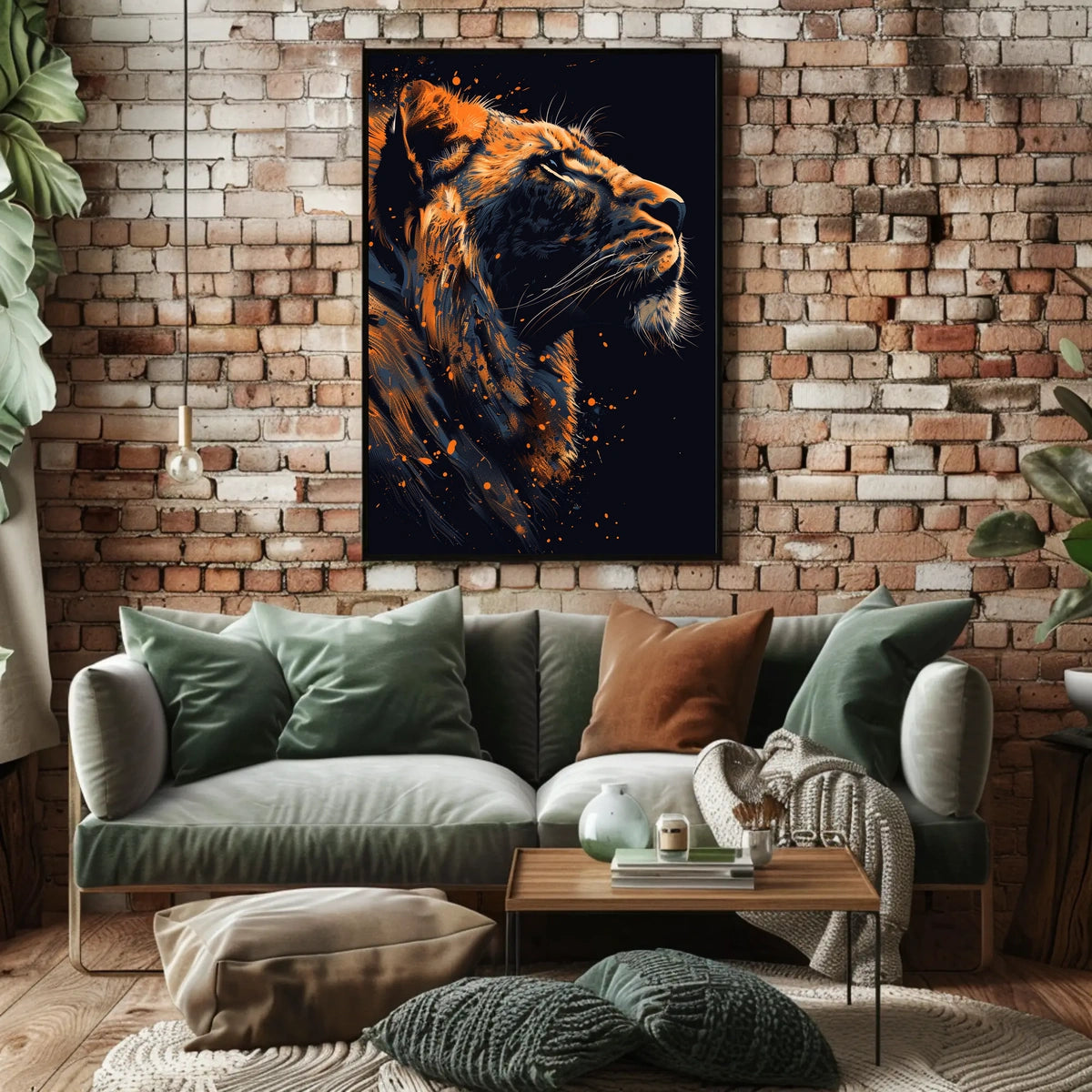 Majestic Lion In Vibrant Colors Poster