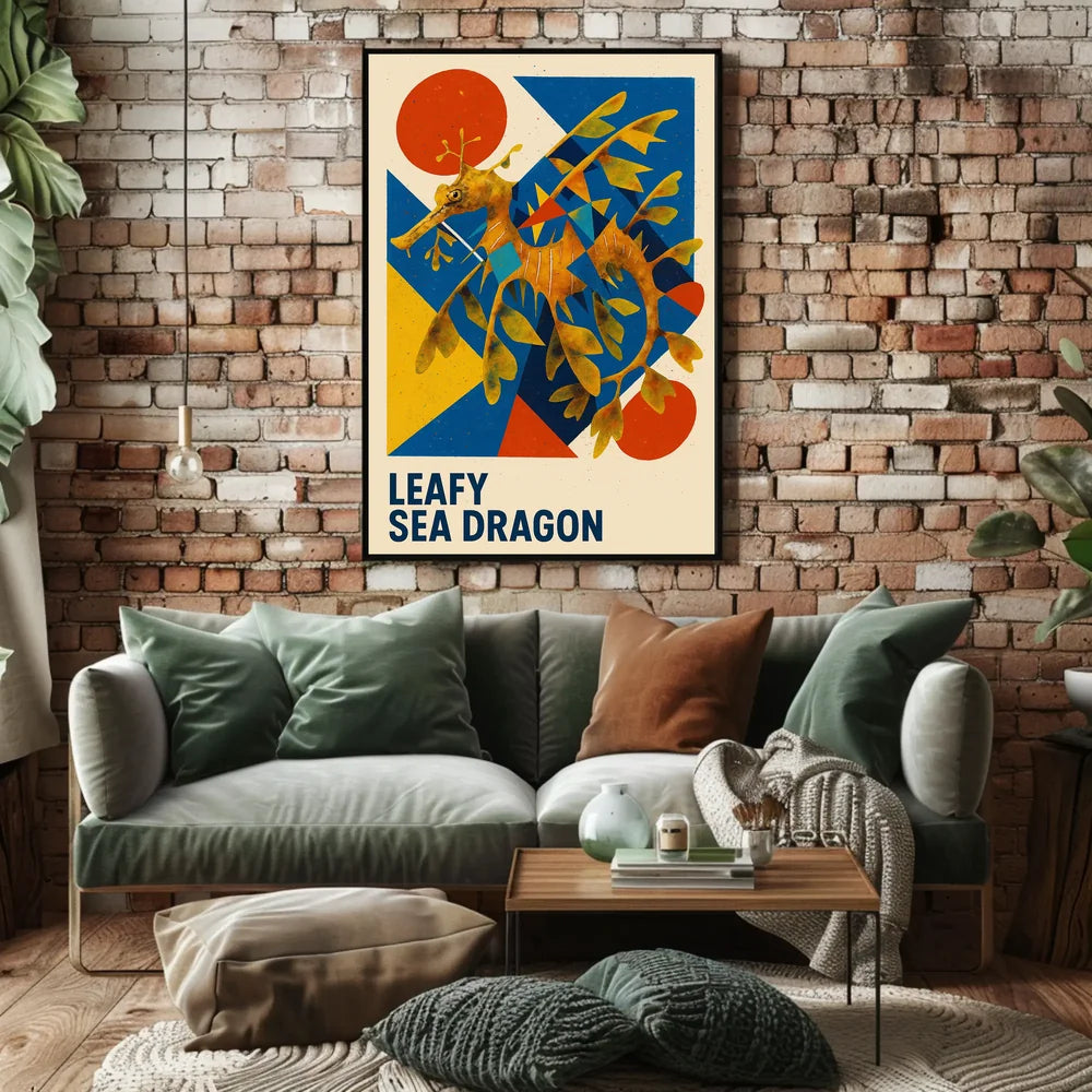 Leafy Sea Dragon Marine Life Art Poster