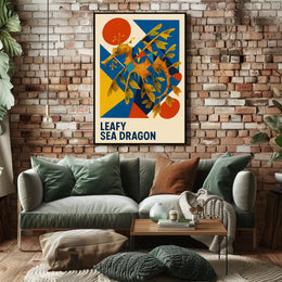 Leafy Sea Dragon Marine Life Art Poster