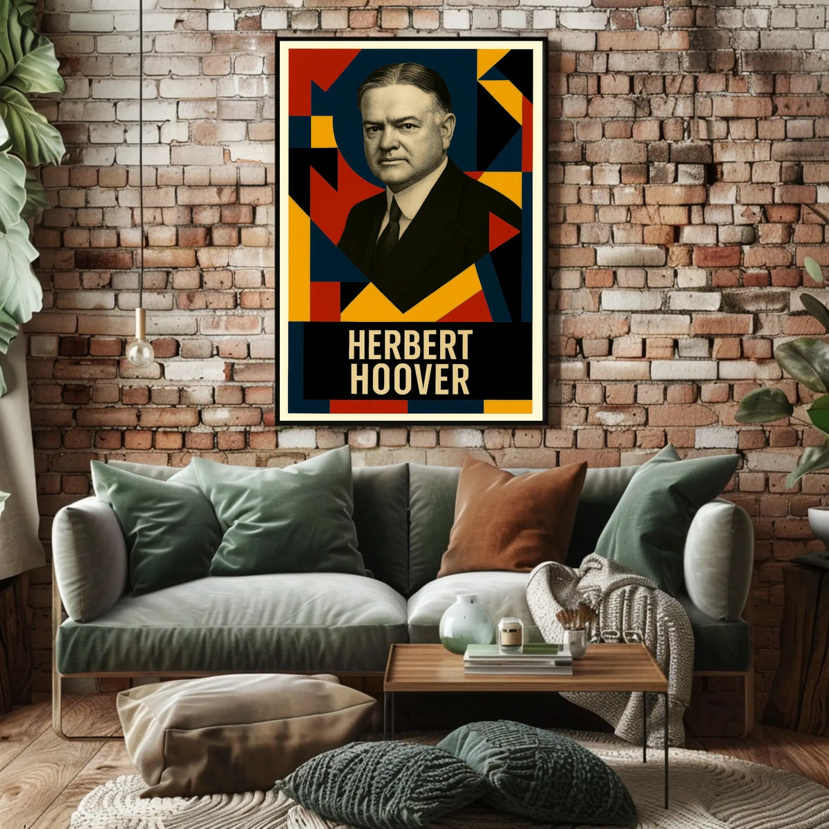 Herbert Hoover 31st President of the United States Abstract Pop Poster