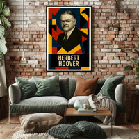 Herbert Hoover 31st President of the United States Abstract Pop Poster