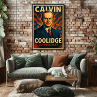 Calvin Coolidge 30th President Poster Vintage Wall Art