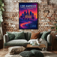 Los Angeles City Of Dreams And Stars Poster