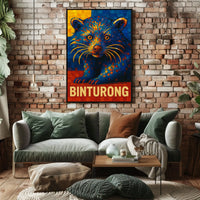 Binturong Mosaic Art Poster