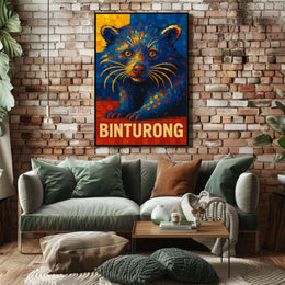 Binturong Mosaic Art Poster