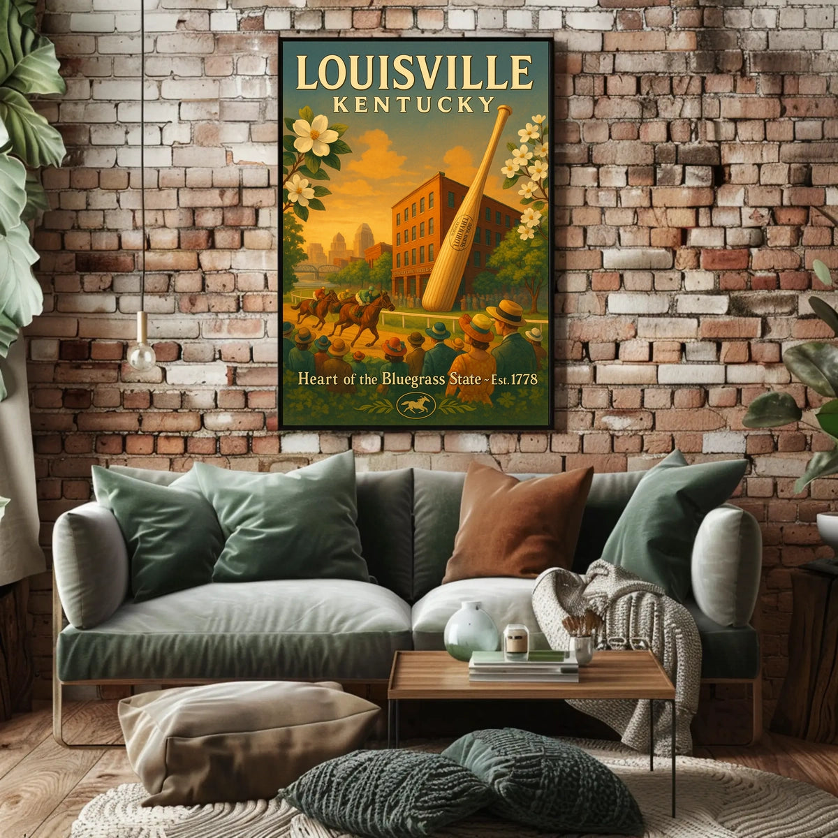 Louisville, Kentucky Heart of the Bluegrass State Poster