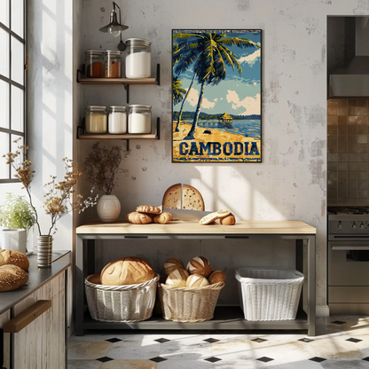 Cambodia Vintage Poster