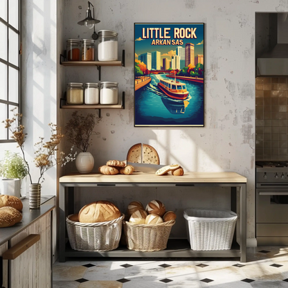 Little Rock Arkansas Vintage Poster