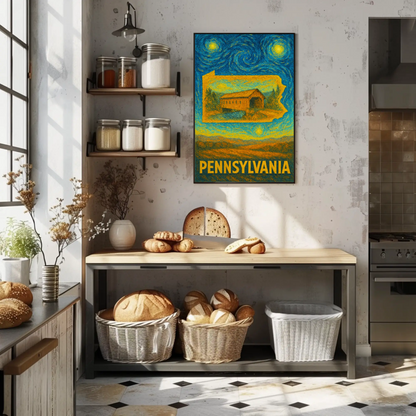 Pennsylvania Starry Night Poster