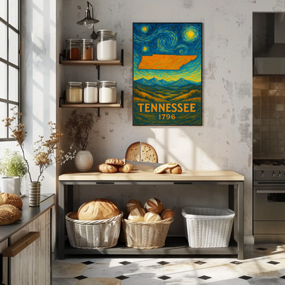 Tennessee Starry Night Poster