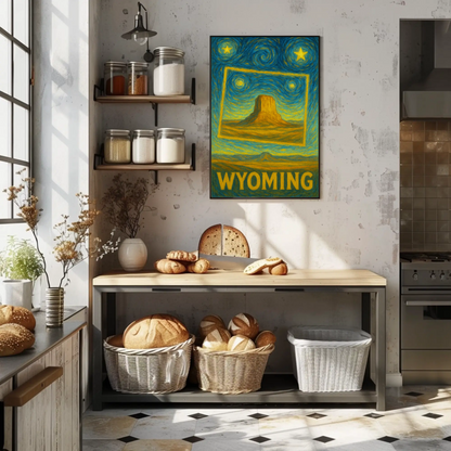 Wyoming Starry Night Poster