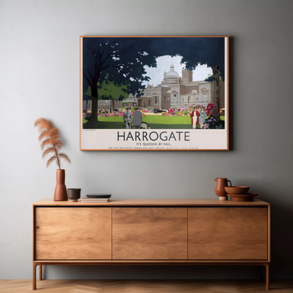 Harrogate - It's Quicker by Rail Poster